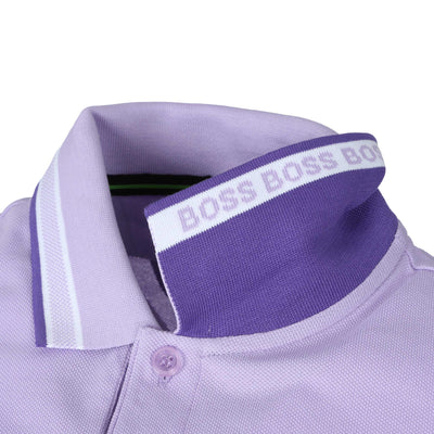 BOSS Paddy Polo Shirt in Lilac Under Collar