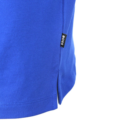 BOSS Pallas Polo Shirt in Bright Blue Logo Tab