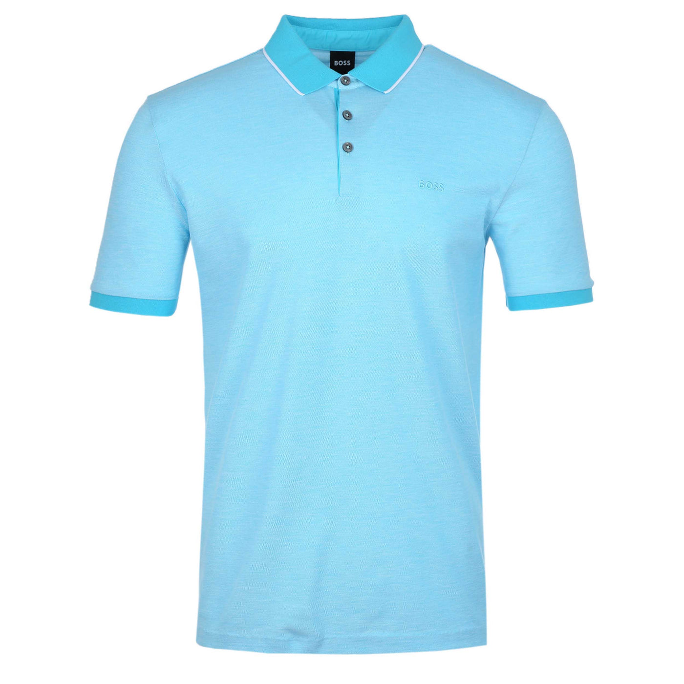 BOSS Prout 28 Polo Shirt in Aqua Blue