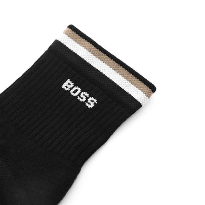 BOSS SH Rib Iconic CC Sock in Black