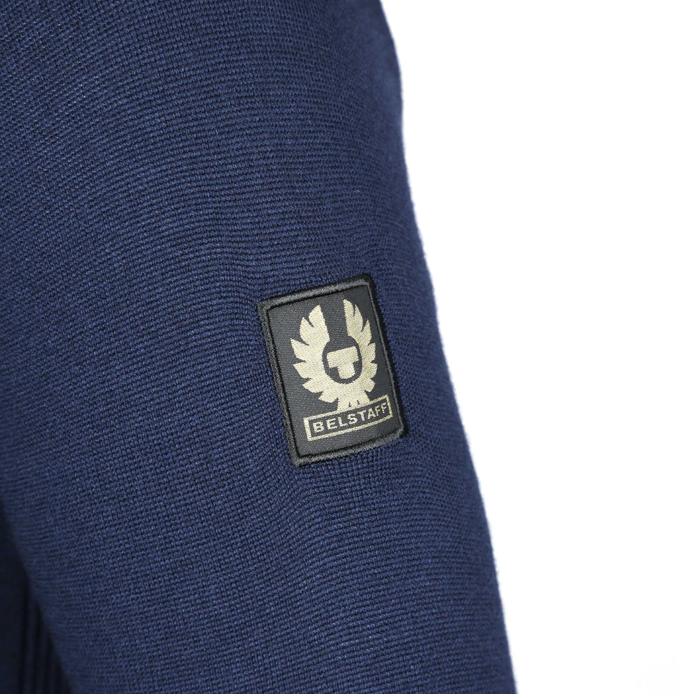 Belstaff Kelby Zip Cardigan in Washed Navy Logo