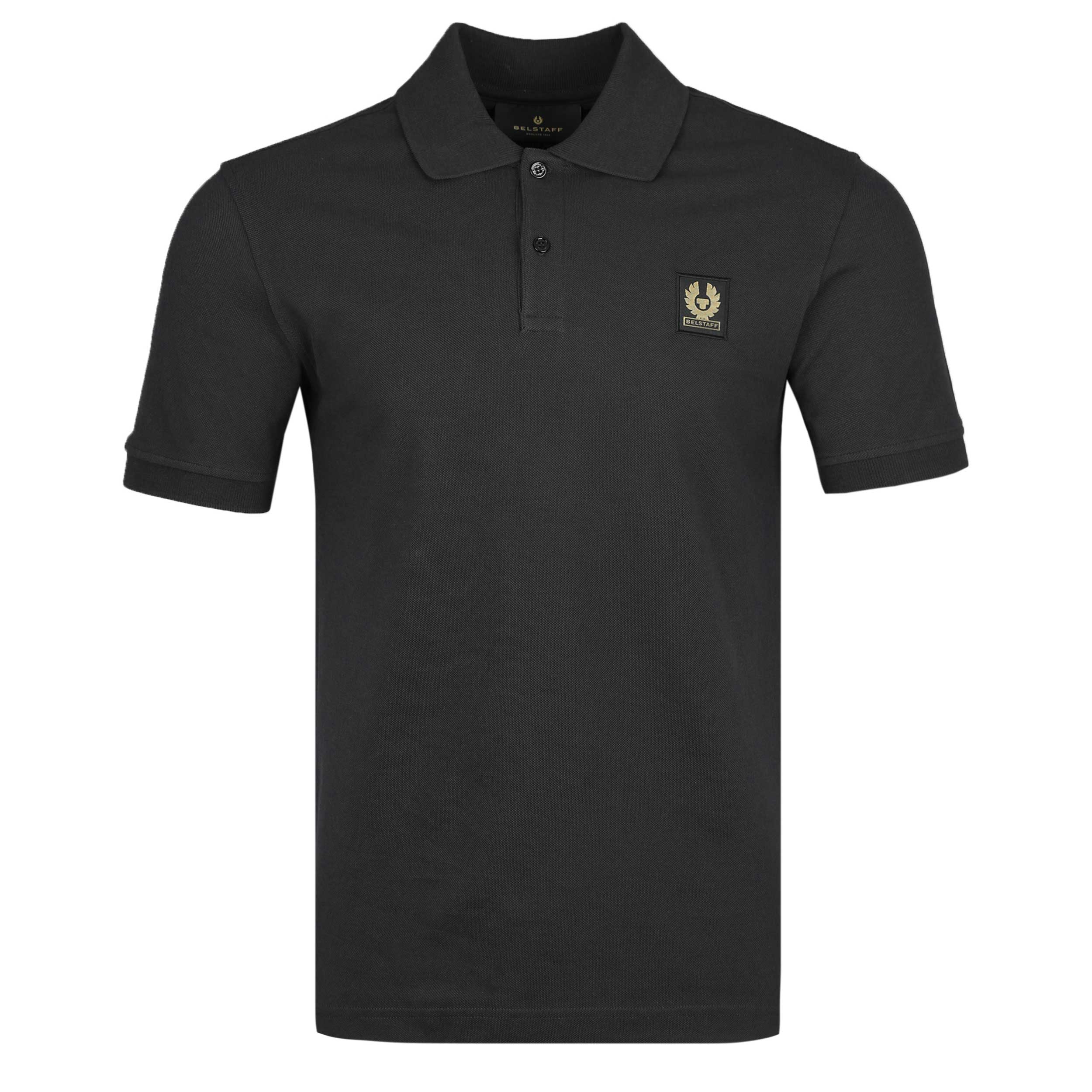 Belstaff Classic Short Sleeve Polo Shirt in Black