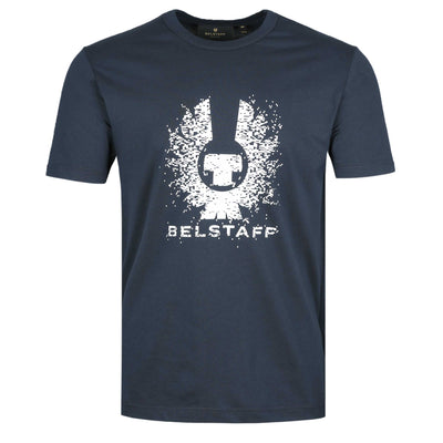 Belstaff Pixelation T-Shirt in Dark Ink & White