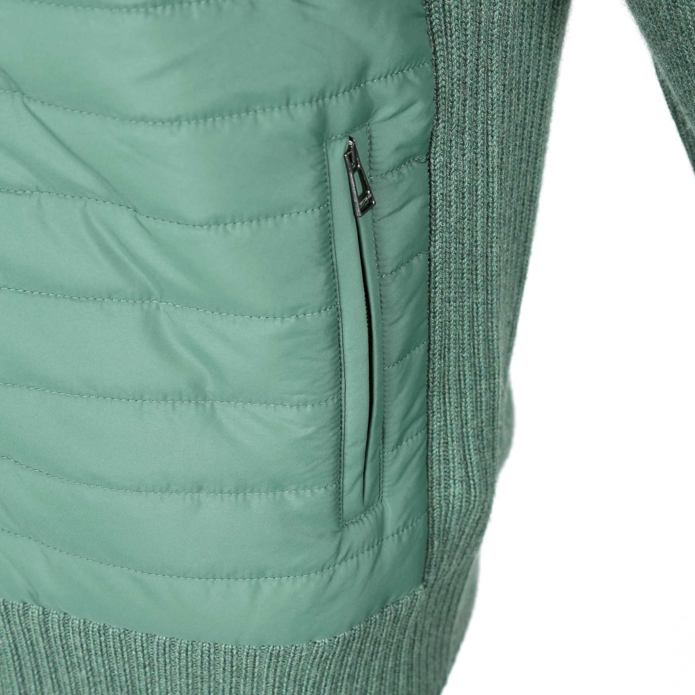 Belstaff Kingston Full Zip Knitwear in Atlas Green