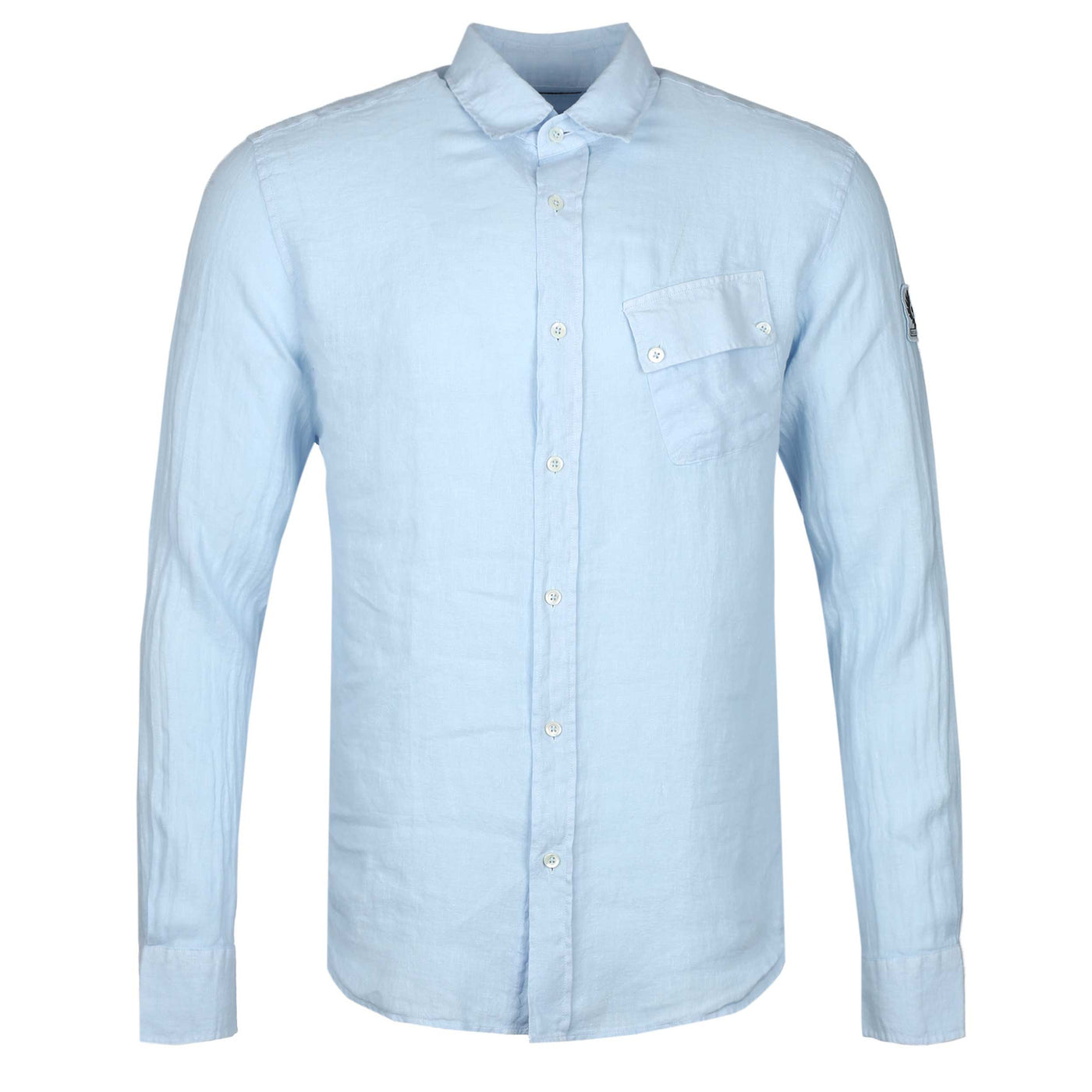 Belstaff Linen Pitch Shirt in Sky Blue