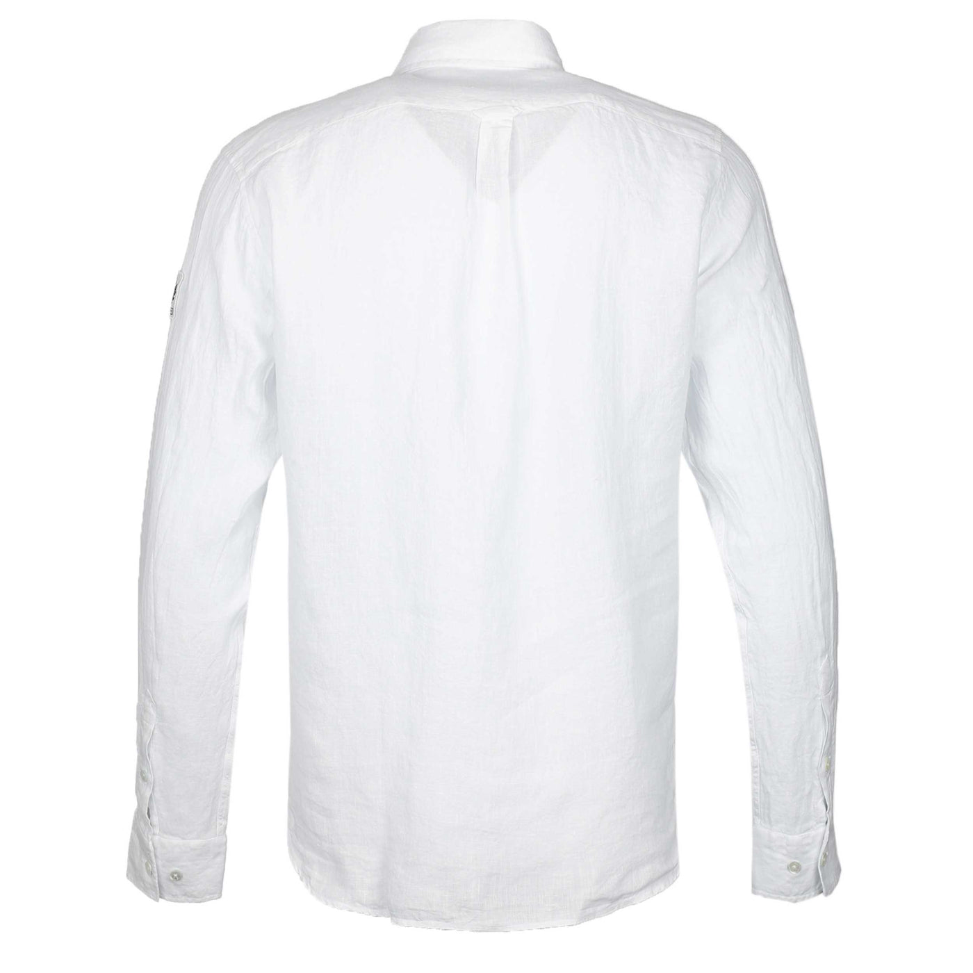 Belstaff Linen Pitch Shirt in White Back