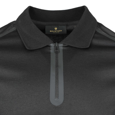 Belstaff Shuttle Long Sleeve Polo Shirt in Black