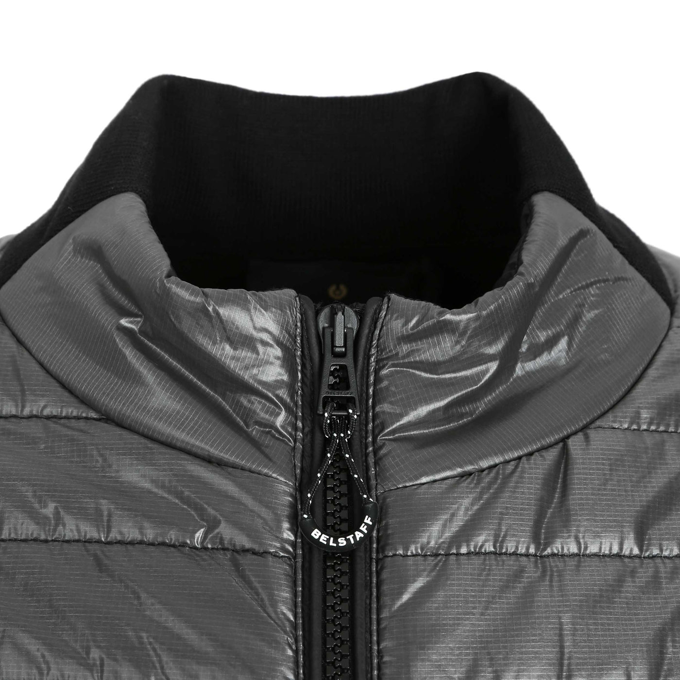 Belstaff Veer Zip Cardigan Knitwear in Black Collar