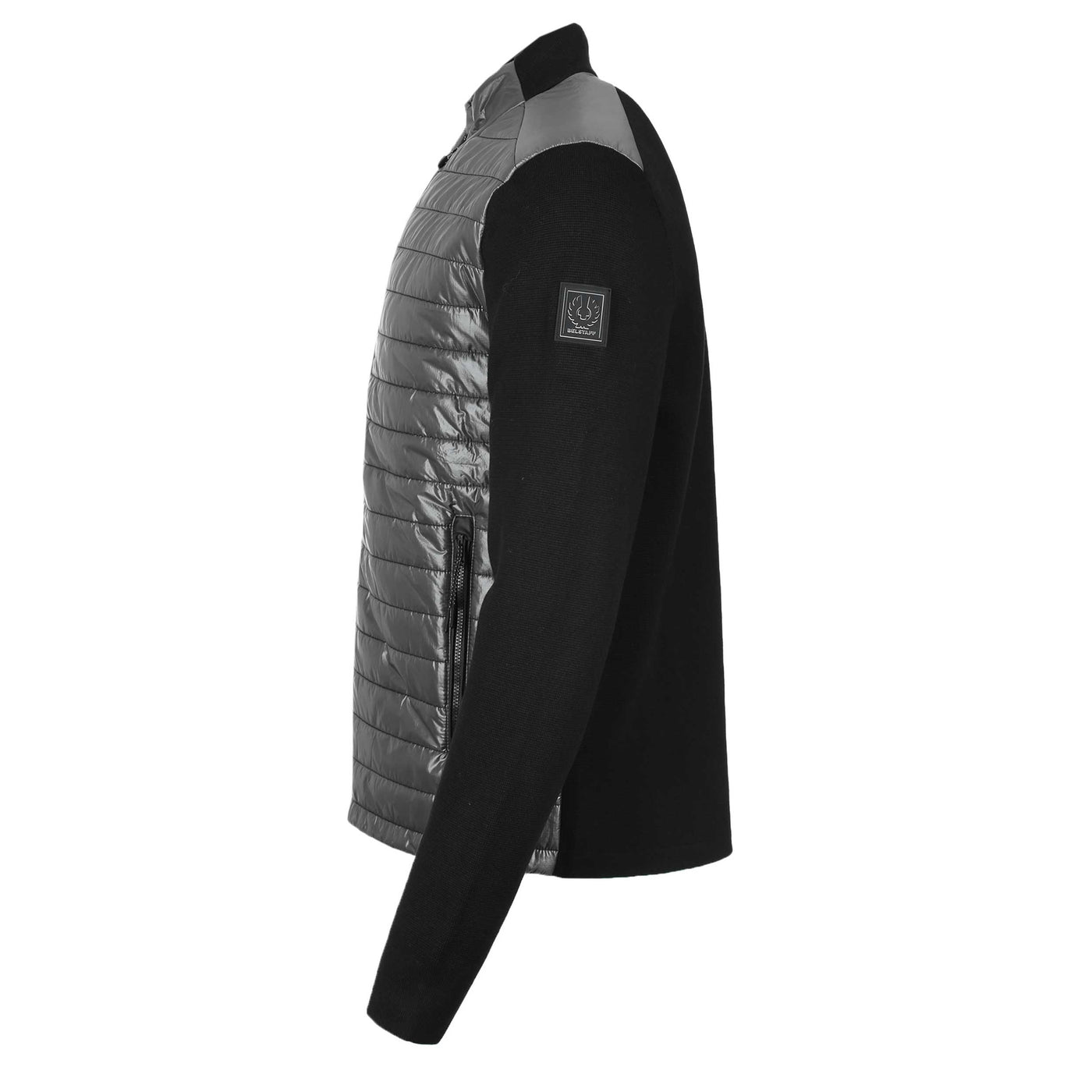 Belstaff Veer Zip Cardigan Knitwear in Black Side