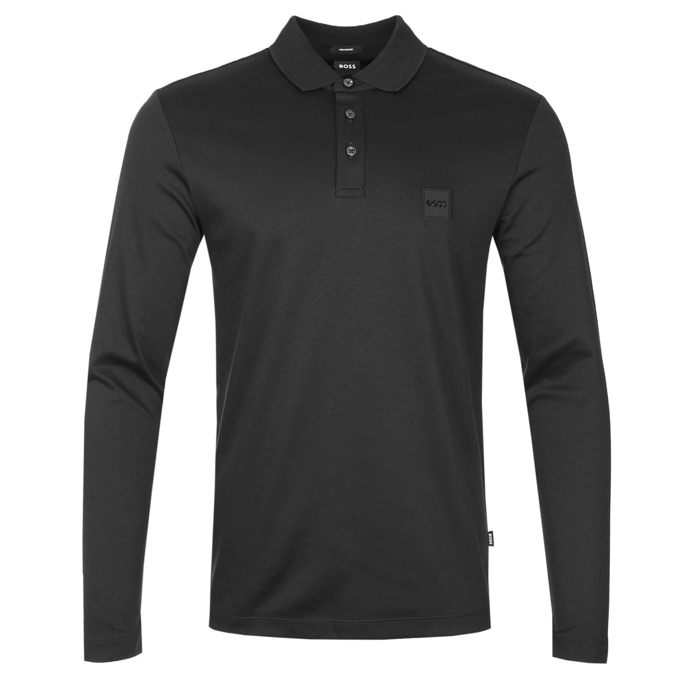BOSS Pado 08 LS Polo Shirt in Black