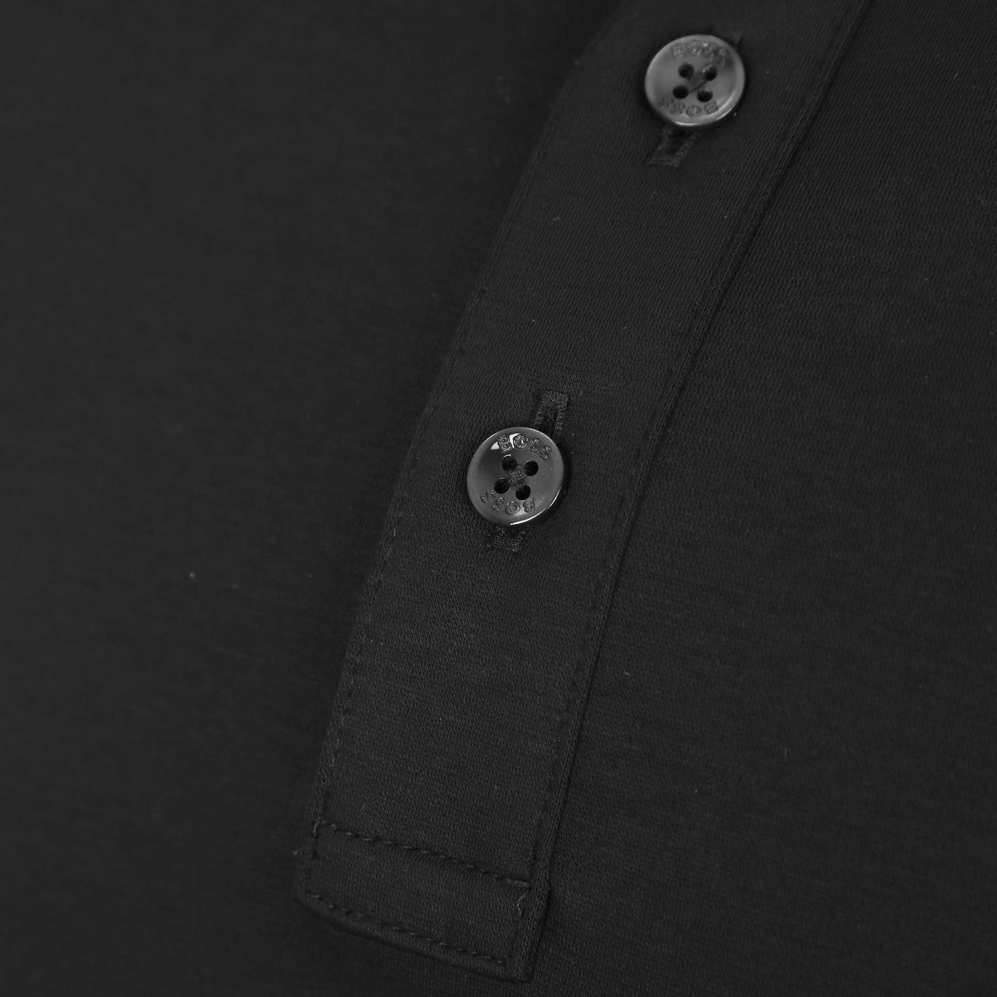 BOSS Pado 08 LS Polo Shirt in Black