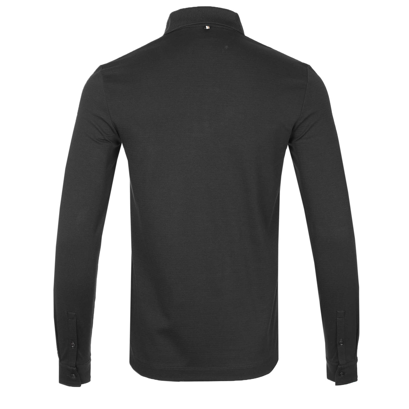 BOSS Pleins 22 Long Sleeve Polo in Black Back