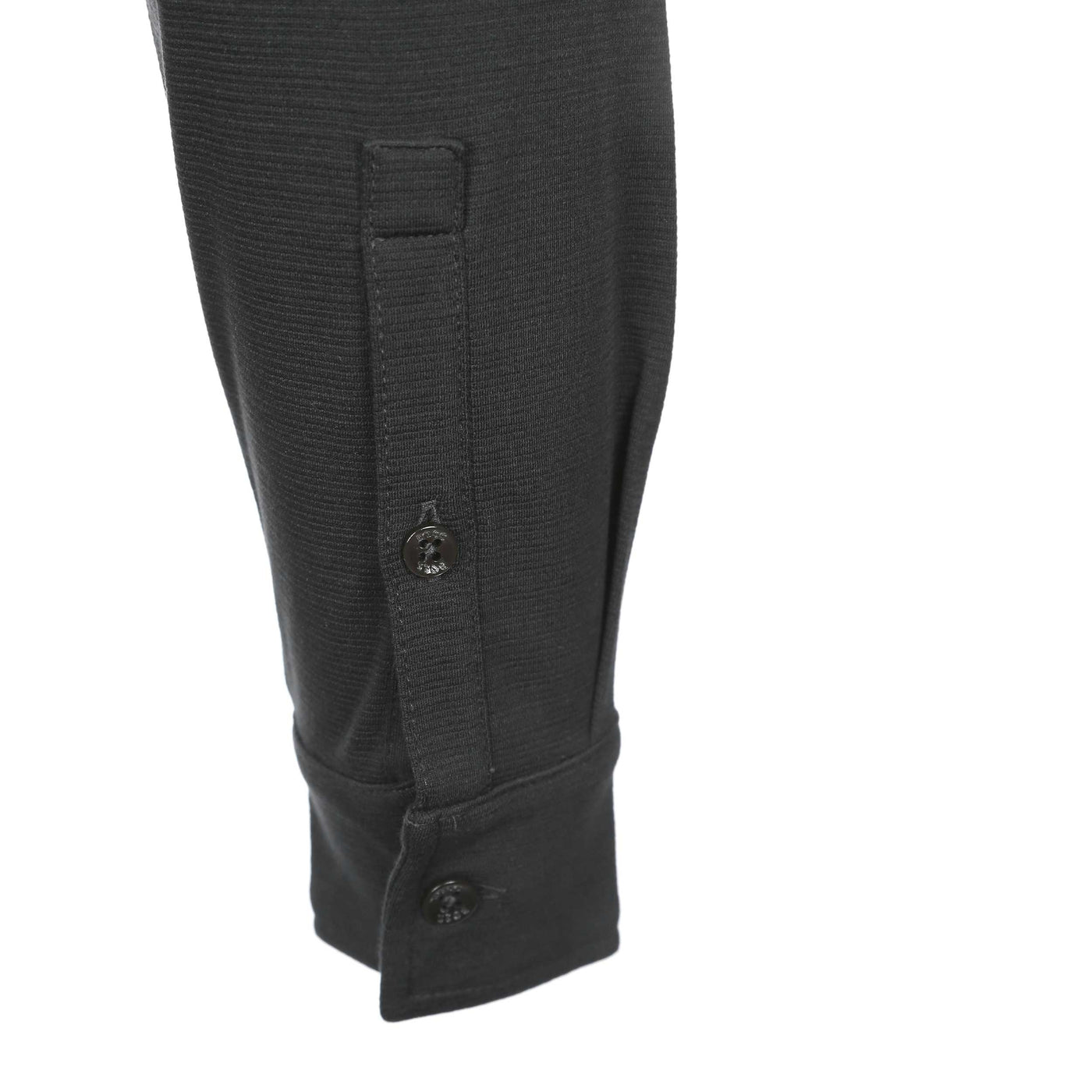 BOSS Pleins 22 Long Sleeve Polo in Black Cuff