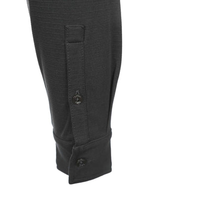 BOSS Pleins 22 Long Sleeve Polo in Black Cuff