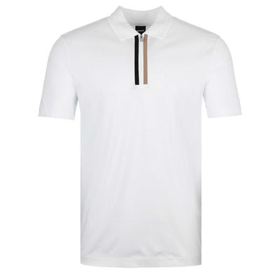 BOSS Paras 14 Polo Shirt in White
