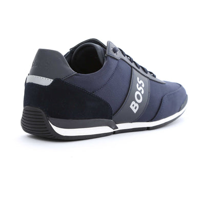 BOSS Saturn Lowp nylg Trainer in Navy