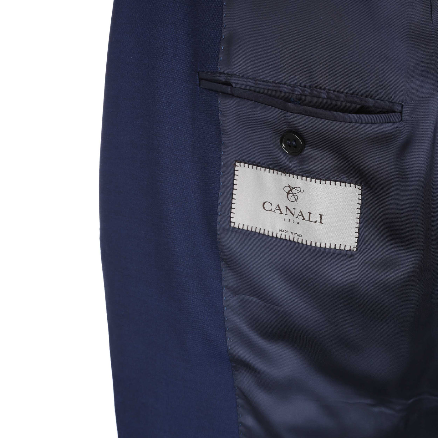 Canali Plain Notch Lapel Suit in Navy Inside