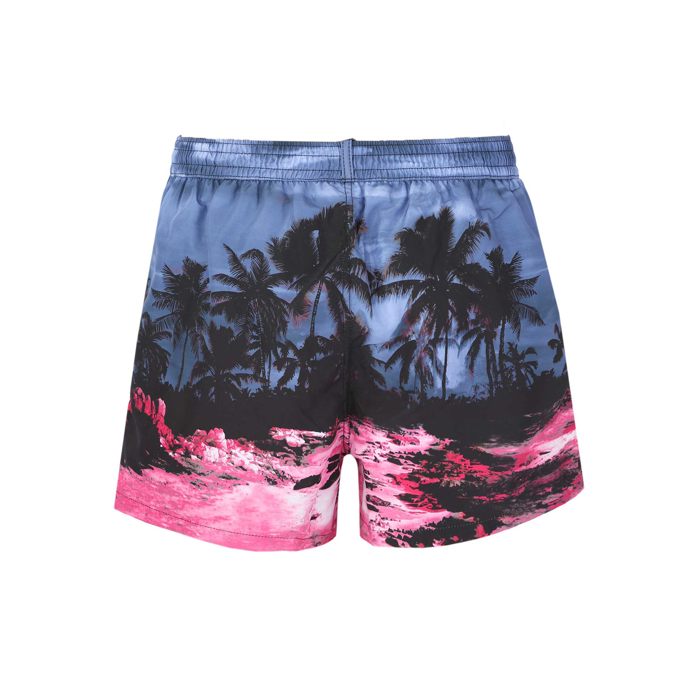 Dsquared2 Hawaii Tropics Swim Short in Grey & Pink Back