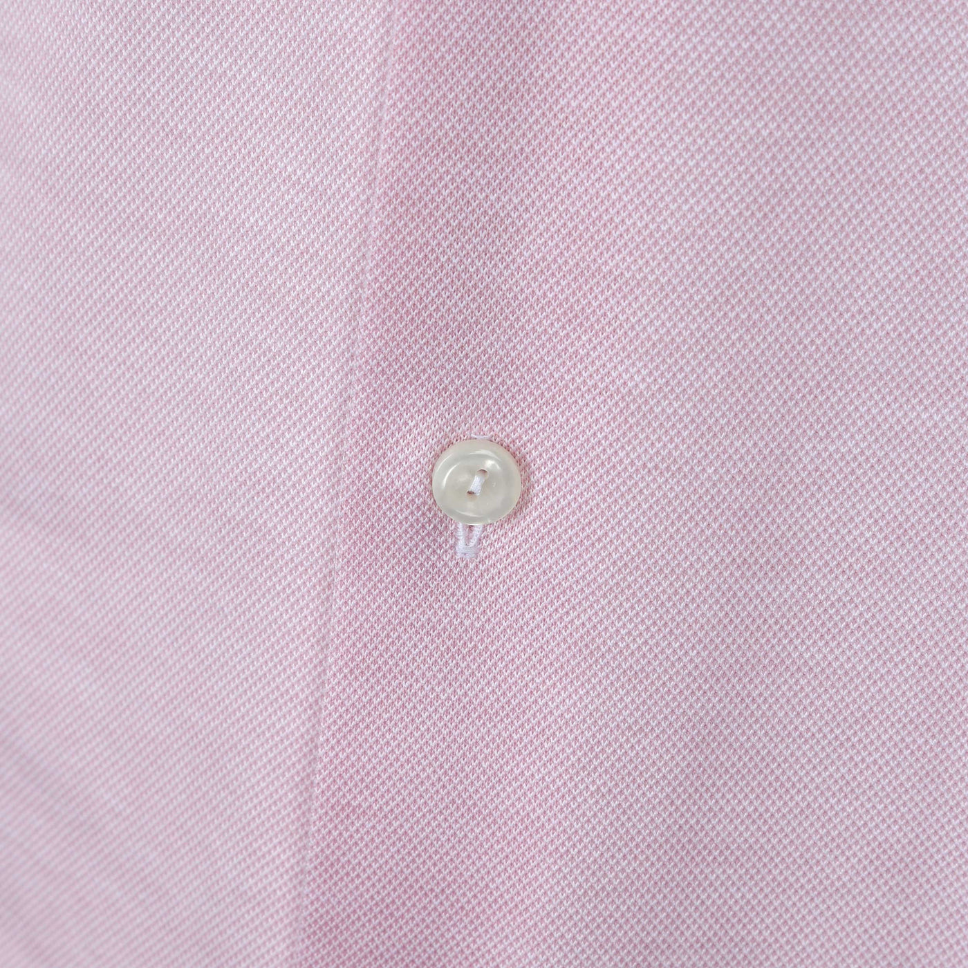 Eton Filo Di Scozia Oxford Pique Shirt in Pink Button