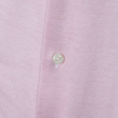 Eton Filo Di Scozia Oxford Pique Shirt in Pink Button