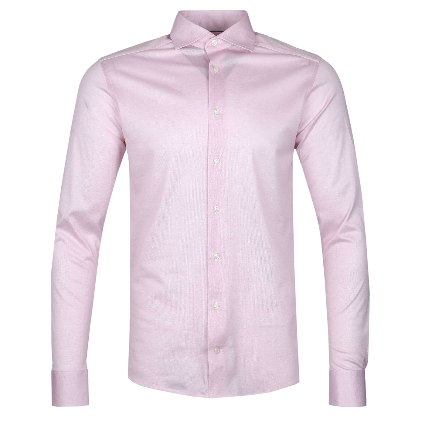 Eton Filo Di Scozia Oxford Pique Shirt in Pink