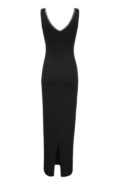 Holland Cooper Amber V-Neck Maxi Dress in Black