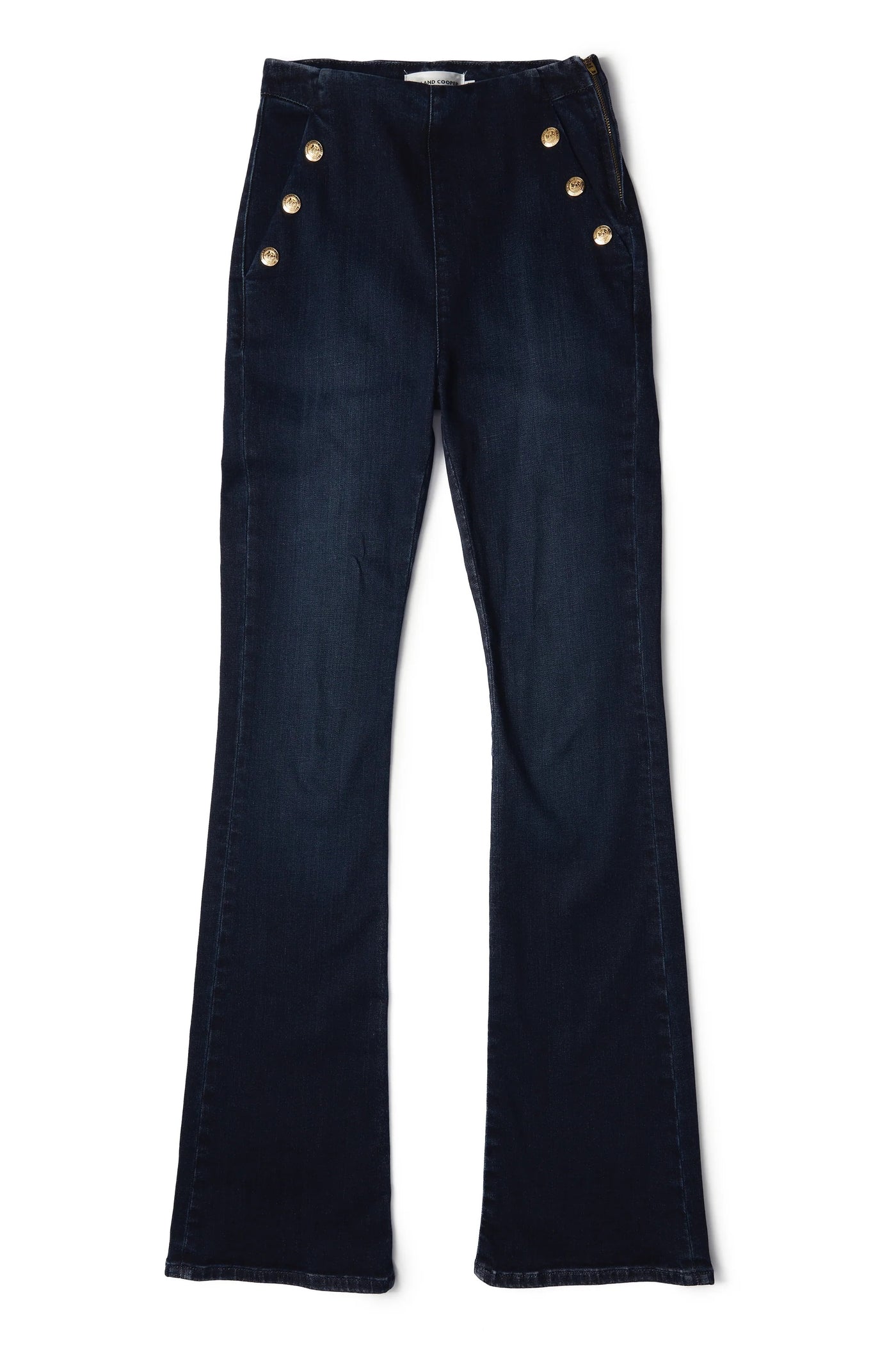 Holland Cooper Amoria Flared Jean in Deep Indigo Front