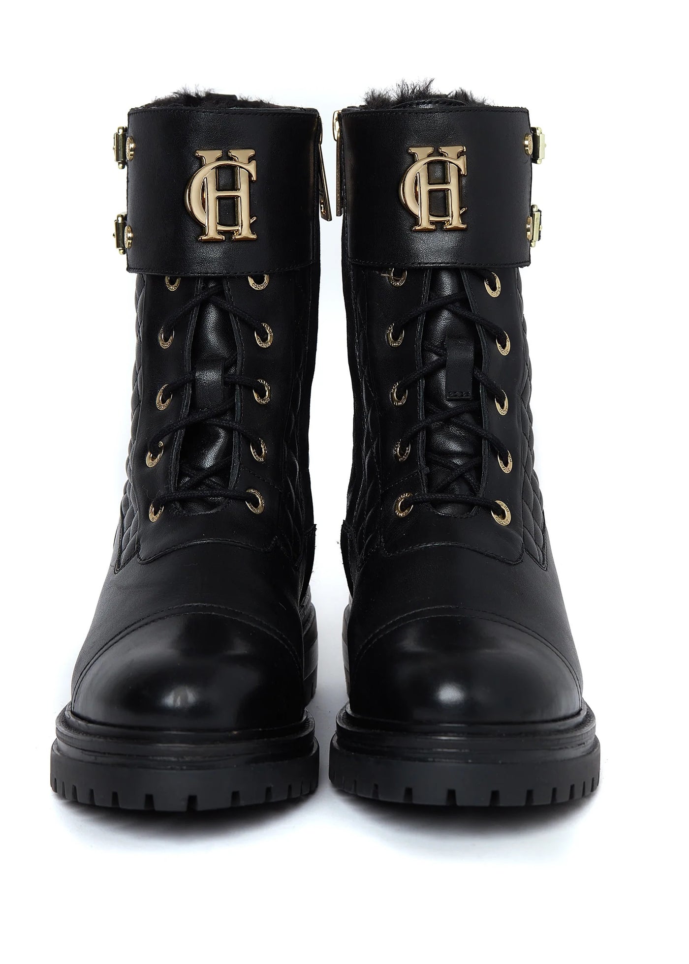 Holland Cooper Camden Biker Boot in Black