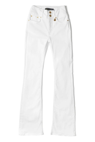 Holland Cooper High Rise Flared Jean in White