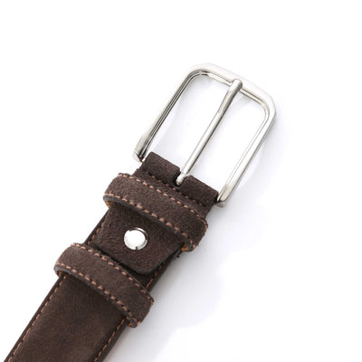 Huxley Tanner Palmer Suede Belt in Brown Buckle