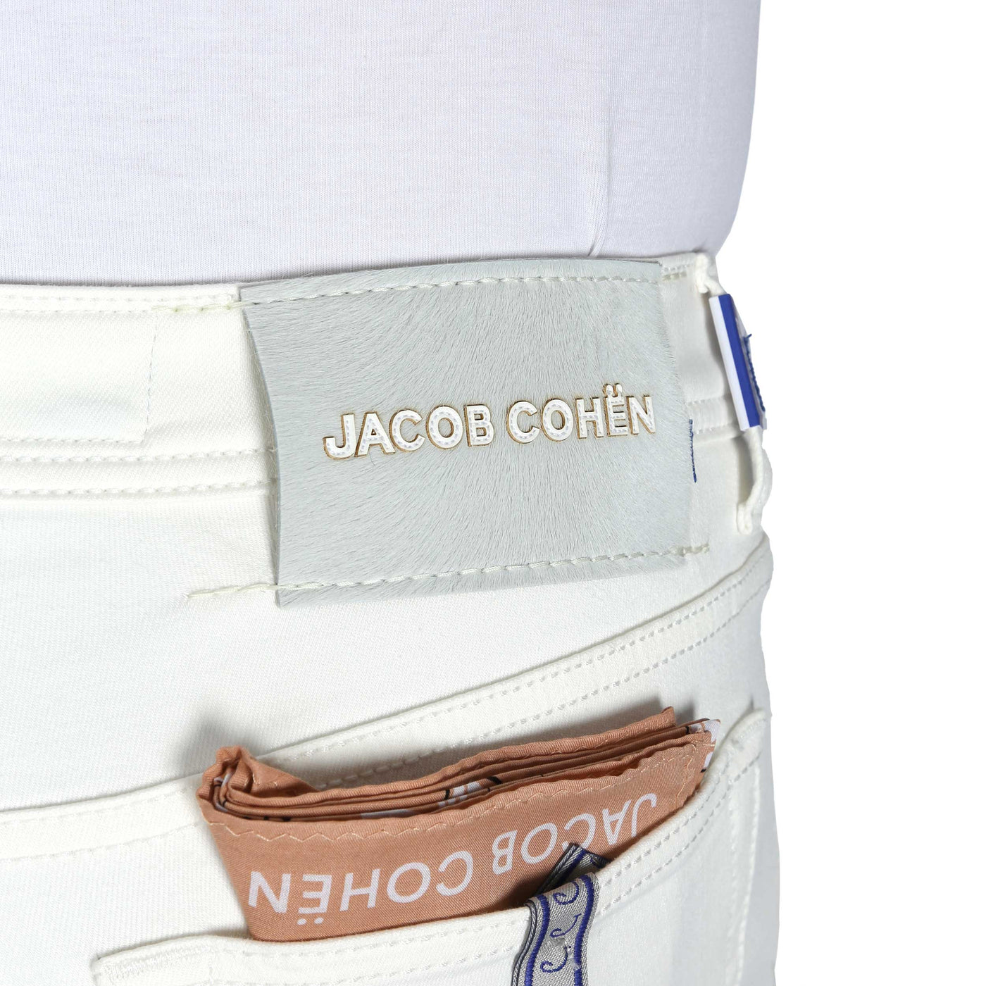 Jacob Cohen Bard Jean in White Logo