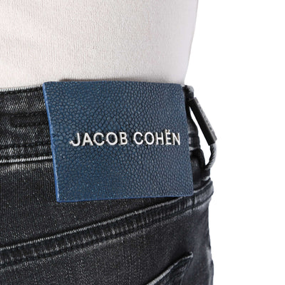 Jacob Cohen Nick Super Slim Jean in Grey Wash Stingray Badge