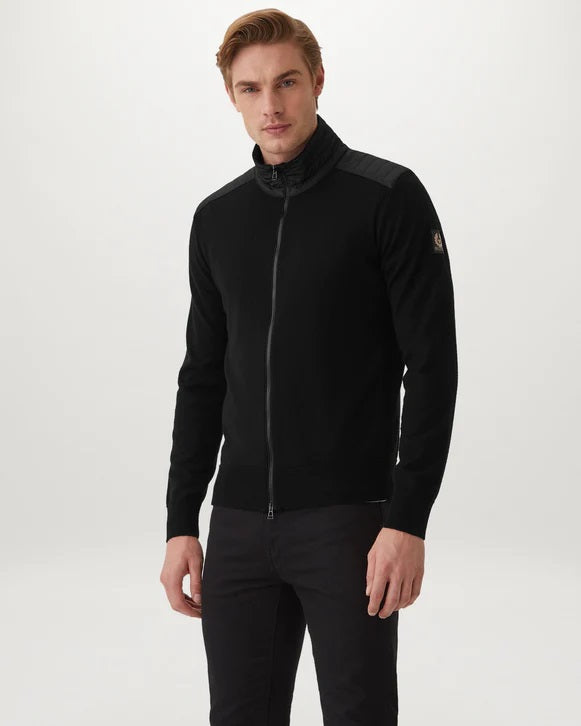 Belstaff Kelby Zip Cardigan in Black Model