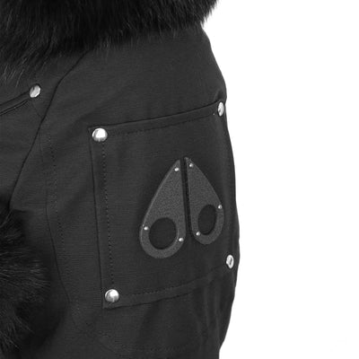 Moose Knuckles Debbie Ladies Bomber Jacket in Black Logo