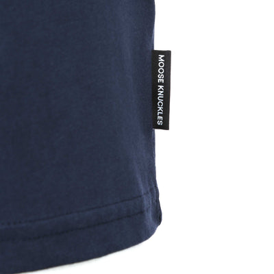 Moose Knuckles Gerrard T Shirt in Navy Logo Tab