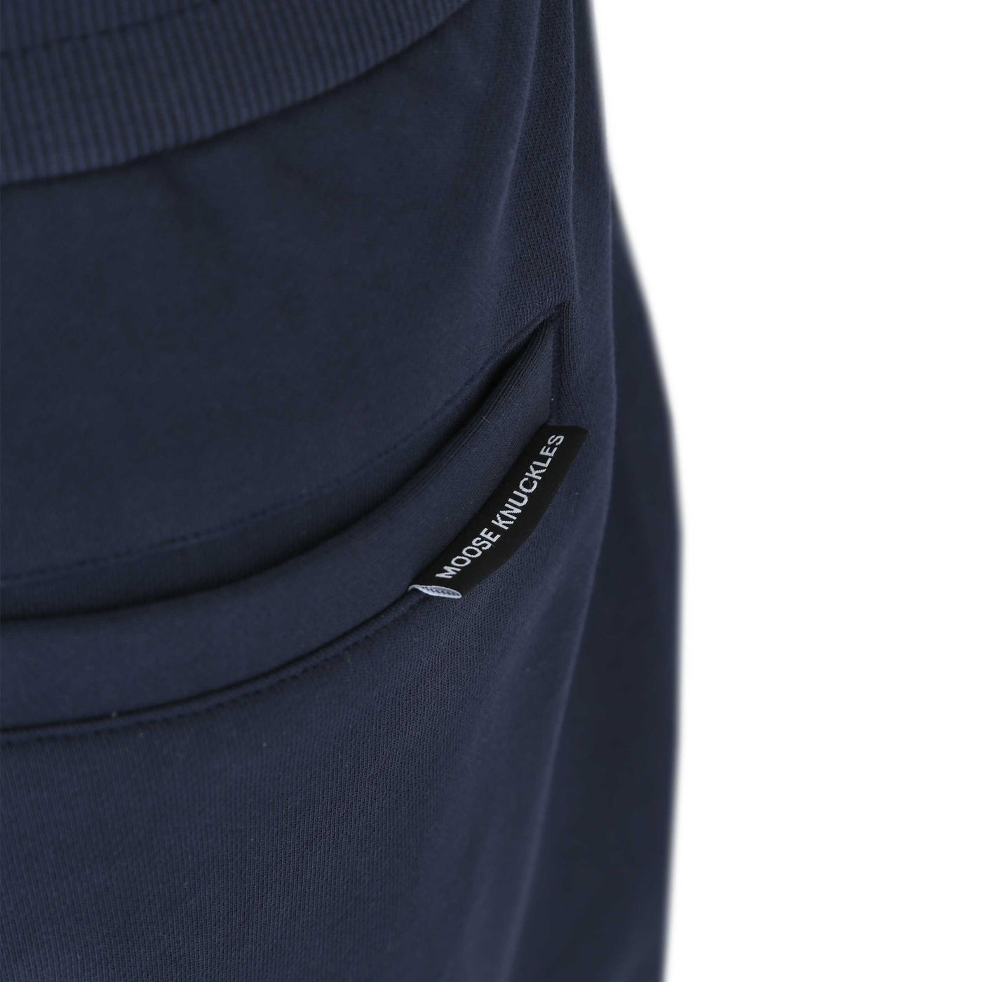 Moose Knuckles Gifford Shorts Sweat Short in Navy Logo Tab