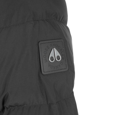 Moose Knuckles Jocada Ladies Parka Jacket in Black Sleeve Logo