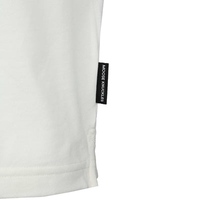 Moose Knuckles Pique Polo Shirt in Plaster Off White