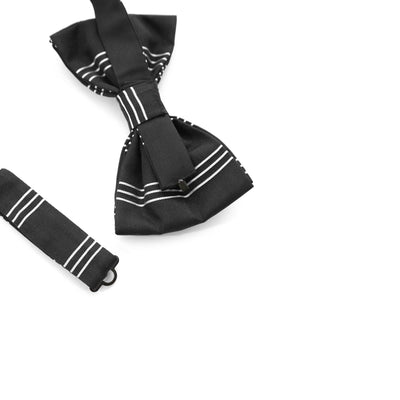 BOSS Tri-Stripe Bow Tie in Black Back