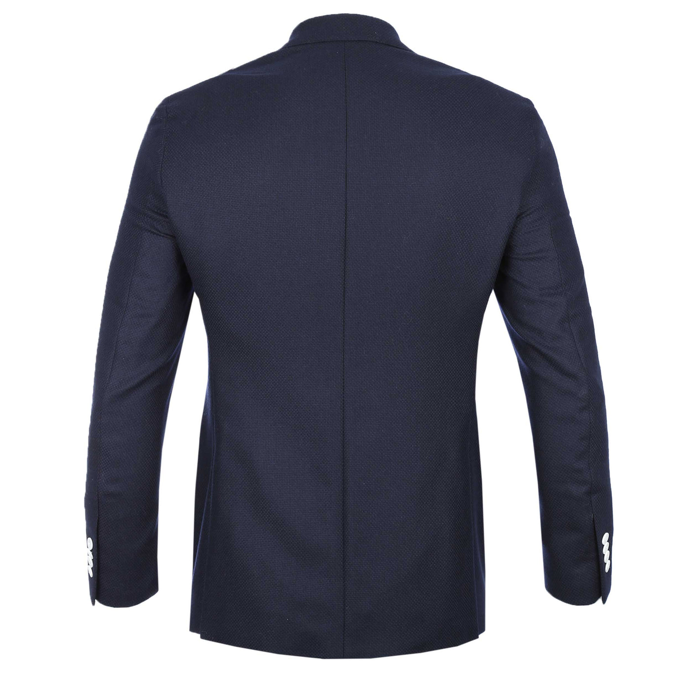 Norton Barrie Bespoke Jacket in Navy with White Buttons Back