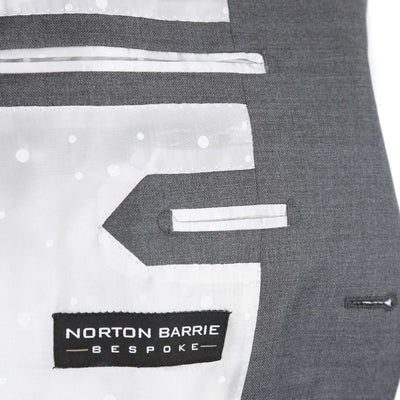 Norton Barrie Bespoke Suit in Mid Grey Lora Piana Inside Pocket