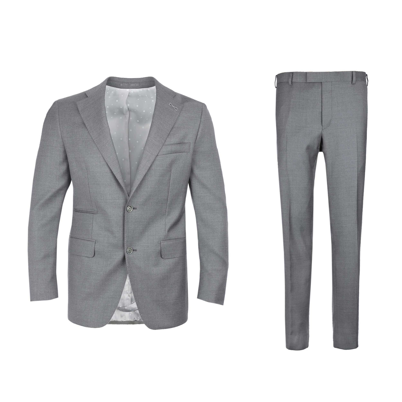 Norton Barrie Bespoke Suit in Mid Grey Lora Piana