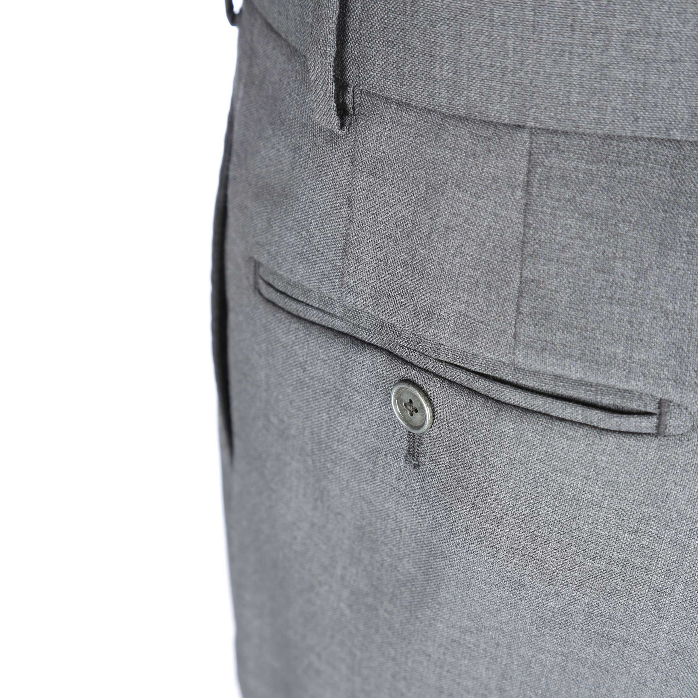 Norton Barrie Bespoke Suit in Mid Grey Lora Piana Seat Pocket