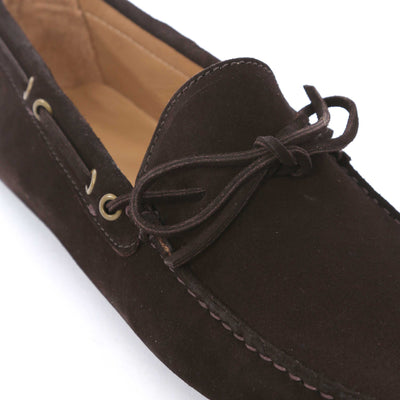 Oliver Sweeney Lastres Shoe in Chocolate Suede Detail