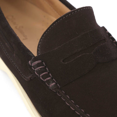 Oliver Sweeney Menorca Shoe in Chocolate Suede Detail