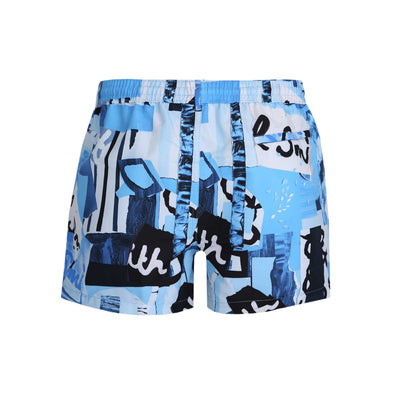 Paul Smith PPR Collage Swim Short in Blue Back
