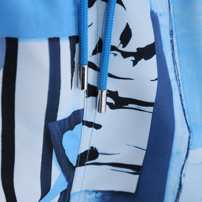 Paul Smith PPR Collage Swim Short in Blue Drawstring