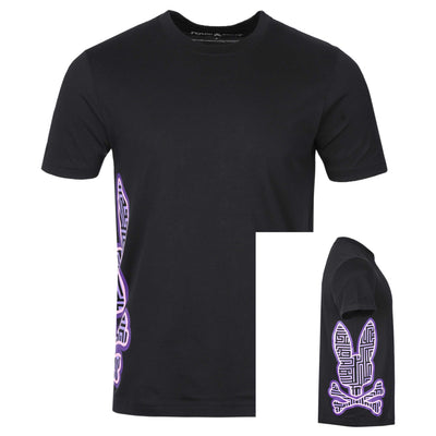 Psycho Bunny Dammes Graphic T Shirt in Black