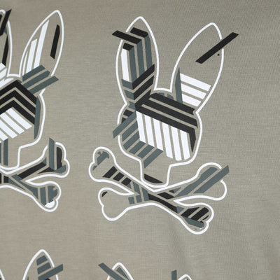 Psycho Bunny Plaza Graphic T Shirt in Wet Sand