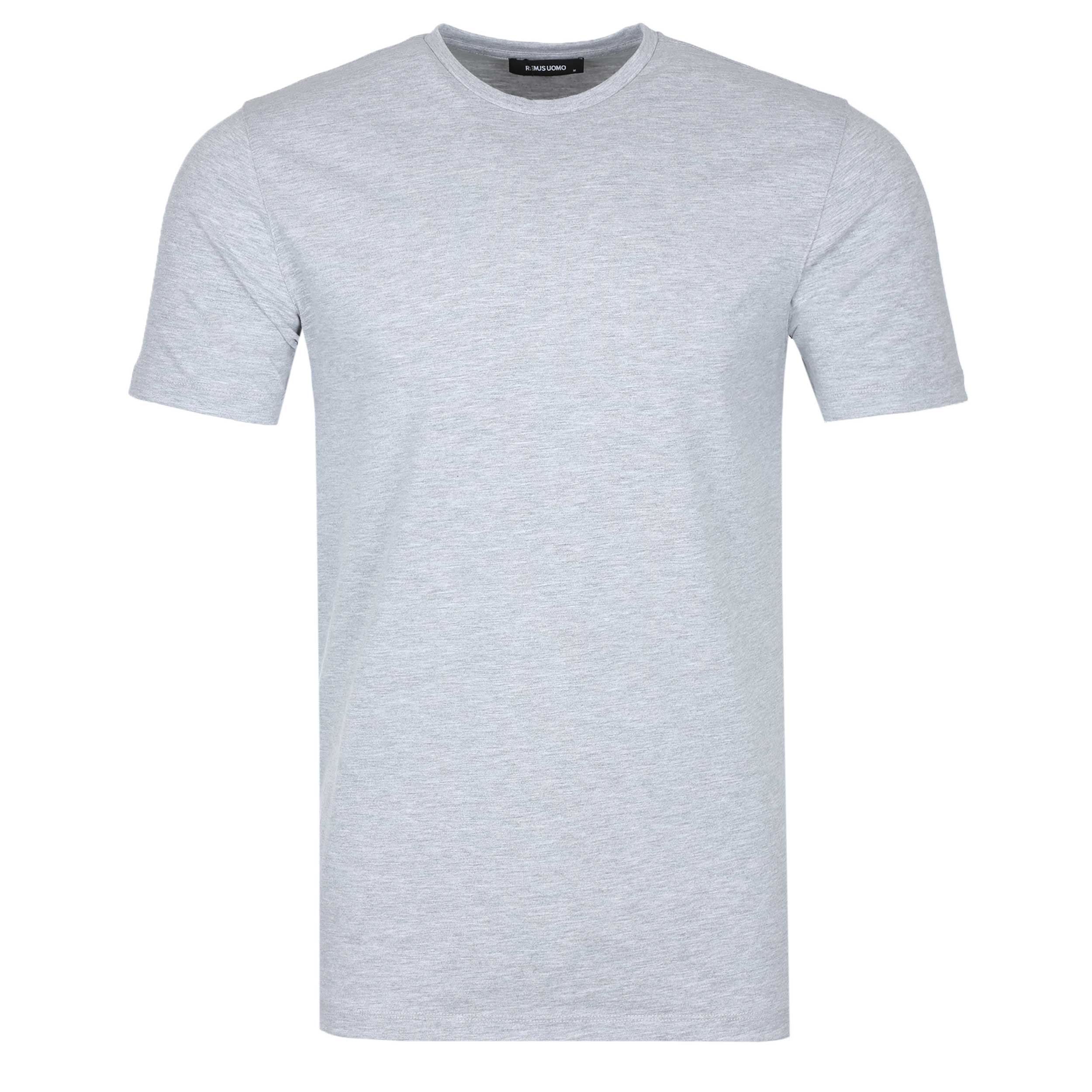 Remus Uomo Basic Crew Neck T Shirt in Grey